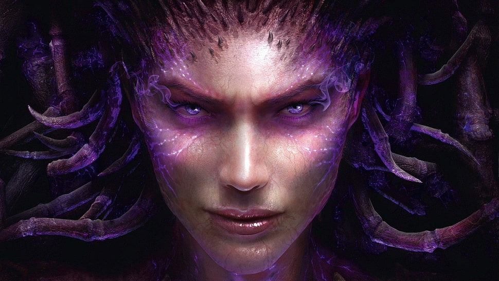 Starcraft digital wallpaper, Starcraft II, Sarah Kerrigan, StarCraft II : Heart Of The Swarm, StarCraft HD wallpaper