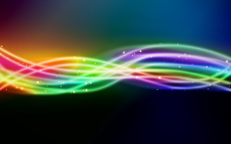 rainbow graphic art HD wallpaper