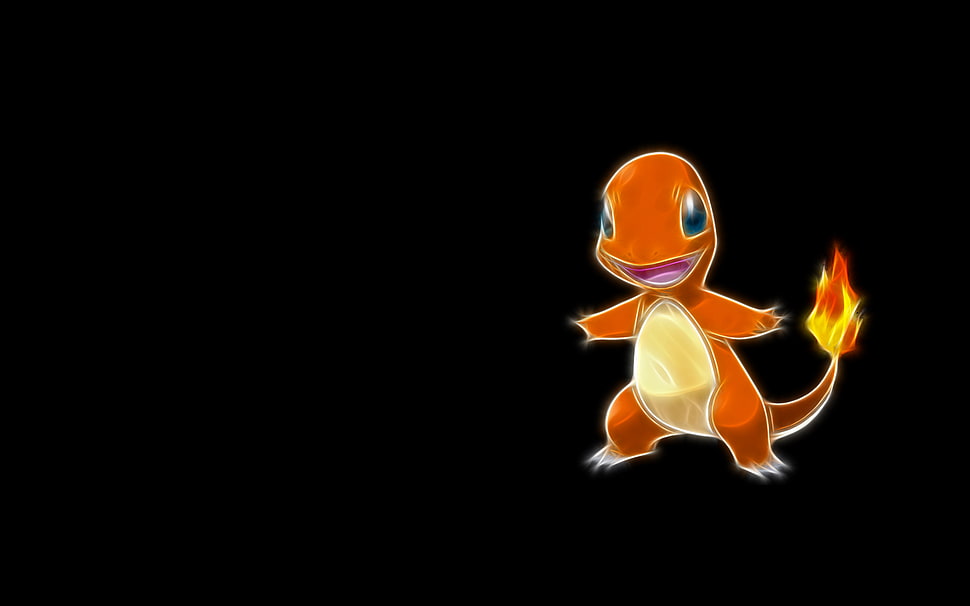 Pokemon Charmander, fire, Pokémon, Charmander, Fractalius HD wallpaper