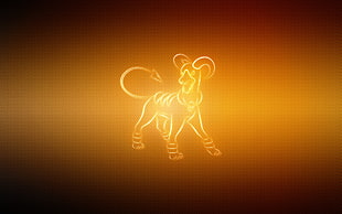 orange and yellow animal graphic art