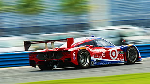 red and blue racing car, Ford, racing, race cars HD wallpaper