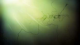 silence-text with brown background wallpaper, silence, typography HD wallpaper