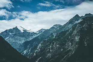 green and snowy mountains