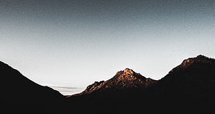 brown mountain, nature, mountains, clouds