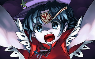 female anime character wearing red cheongsam HD wallpaper