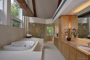 white ceramic sink, architecture HD wallpaper