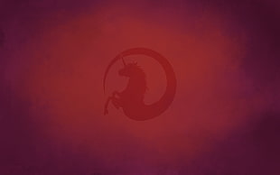 red unicorn logo HD wallpaper