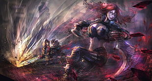 Leauge of Legend Katarina and Garen, League of Legends HD wallpaper
