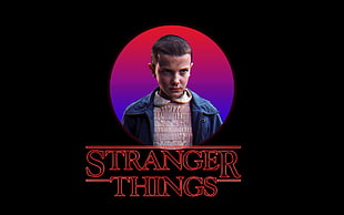 Stranger Things illustration, Stranger Things, typography, 1980s, neon HD wallpaper