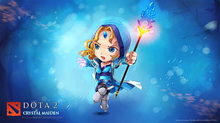Dota 2 Crystal Maiden character illustration HD wallpaper