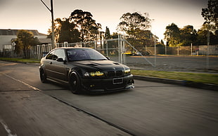 black coupe, car, BMW, BMW M3 