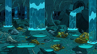 waterfalls wallpaper, Adventure Time HD wallpaper
