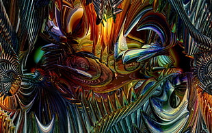 multicolored abstract digital wallpaper HD wallpaper