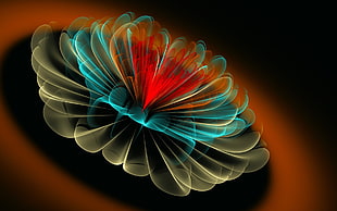 multicolored 3D wallpaper, fractal flowers, fractal