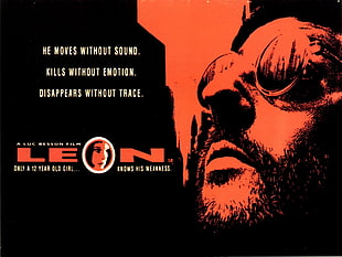 black background with text overlay, Léon: The Professional