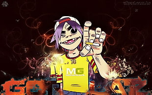 Gorillaz digital wallpaper, Gorillaz, 2-D, Jamie Hewlett