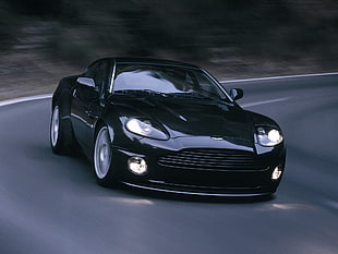 black Aston Martin DB9