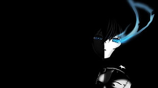 black haired anime character wallpaper, anime, Black Rock Shooter