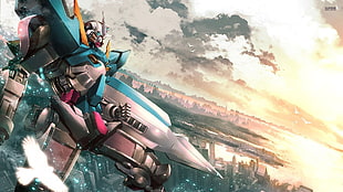 Gundam robot illustration, Gundam, anime vectors, armor, Exia HD wallpaper