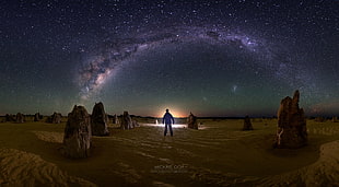 purple nebula, nature, Milky Way