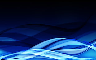 blue and white waves wallpaper, vector, abstract, blue, lines HD wallpaper