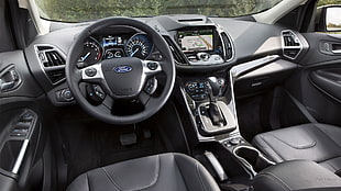 black Ford car steering wheel, Ford Explorer, car interior, car HD wallpaper