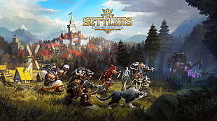The Settlers video game cover, gamers, The Settlers: Kingdoms of Anteria HD wallpaper