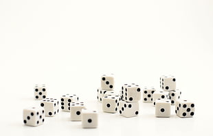 dice collection, small white HD wallpaper