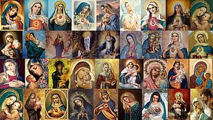 religious paintings, Christianity, Jesus Christ, religion, Virgin Mary HD wallpaper
