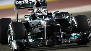 black and green F1 vehicle, car, luxury cars, Formula 1, Mercedes-Benz HD wallpaper