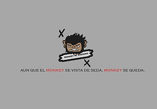 black and white printed paper, monkey, humor, pixel art, creativity