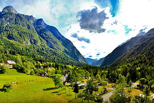 Slovenia,  Mountains,  Sky,  Lodges