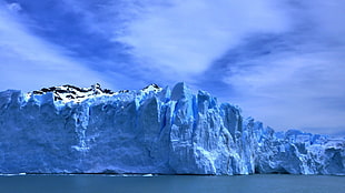 white glacier, nature, winter, landscape, snow HD wallpaper