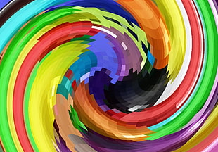 black and multicolored illustration, colorful HD wallpaper