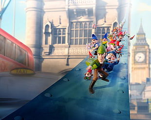 3D anime character sliding on bridge frame during daytime HD wallpaper