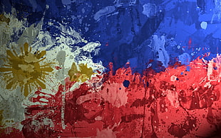Philippine flag painting HD wallpaper