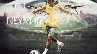 Neymar Design by Z.Stepanyuk painting, Neymar, Brazil HD wallpaper