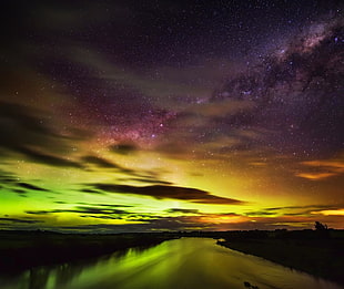 horizons photography of colorful cloud sky