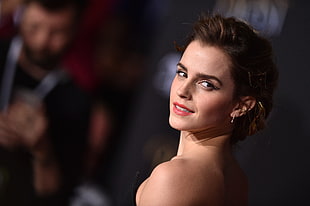 selective focus photography of Emma Watson