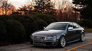 black Mercedes-Benz sedan, car, Audi, Audi S4