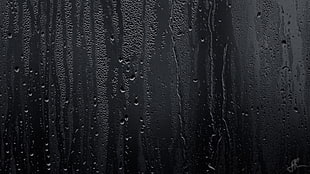 black painted wall with water droplets HD wallpaper