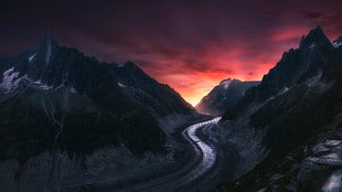 mountain rage photo, nature, landscape, glaciers, mountains