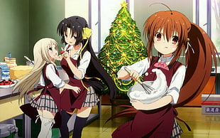 anime characters, Little Busters!, Noumi Kudryavka, Kurugaya Yuiko, Natsume Rin HD wallpaper