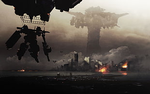 game application digital wallpaper, artwork, robot, war, apocalyptic HD wallpaper