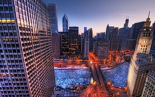 skyscrapers, city, urban, HDR, skyscraper