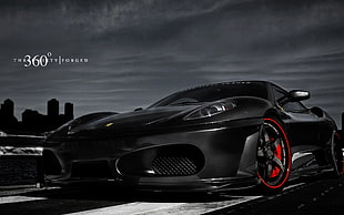 black coupe, car, Ferrari, black cars, vehicle HD wallpaper