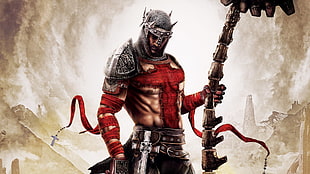 man holding weapon wallpaper, Dante's Inferno, video games HD wallpaper