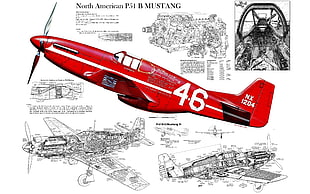 red plane illustration