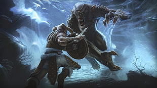 warrior vs beast game application HD wallpaper