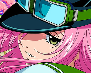 female anime character with pink hair HD wallpaper